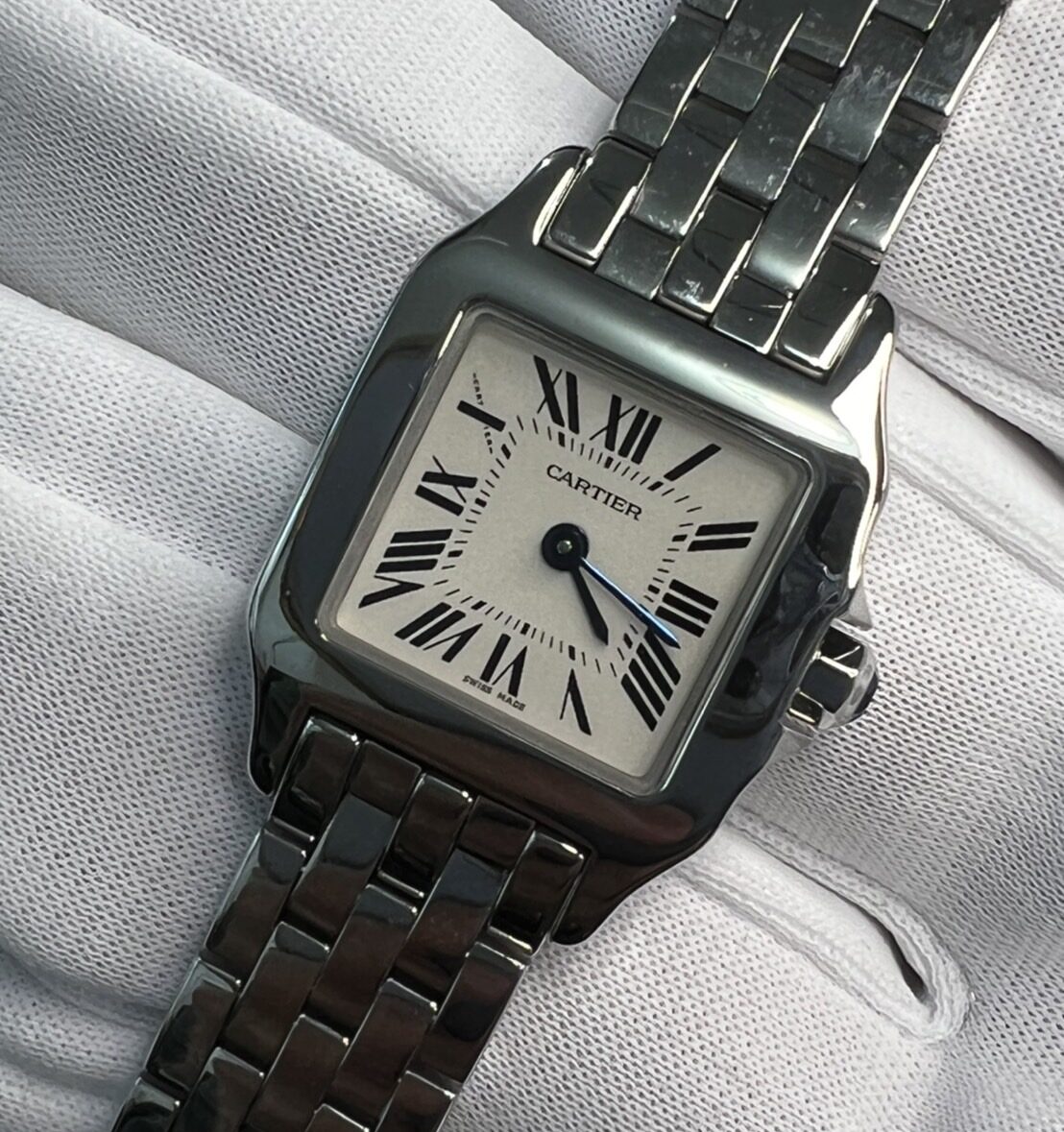 【カルティエ　CARTIER Santos Demoiselle SM】修理事例